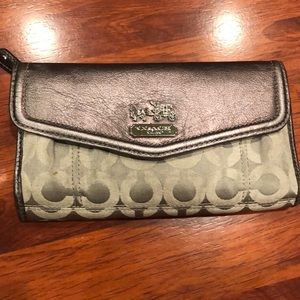 Silver Coach Wallet